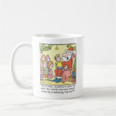 Mug Assurance de bande dessinée de Noël pour le père (Gauche)