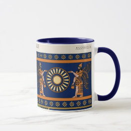 Mug Assyrian Deity Called an Apkallu or Winged Genius
