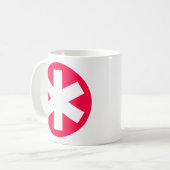 Mug Asterisk - Rouge Crimson (Devant gauche)