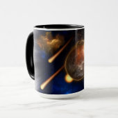 Mug Astéroïde Apocalypse Fractage Art Spacescape (Devant gauche)