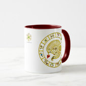 Mug ASTRAL LABYRINTH GOLD ZODIAC CHART Astrologie (Devant droit)