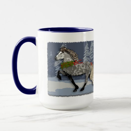 Mug Astrid le cheval islandais pour les fêtes (Gauche)