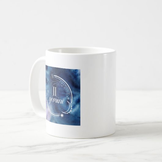 Mug Astrologie aquarelle - Gemini (Devant gauche)