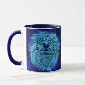 Mug Astrologie de Leo Zodiac Horoscope Lion céleste bl (Gauche)