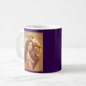 Mug Astrologie des signes diolaires Leo Zodiac (Devant gauche)