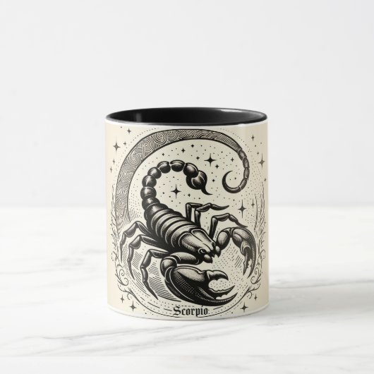 Mug Astrologie Lune Croissante Scorpion Zodiaque Scorp (Centre)