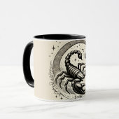 Mug Astrologie Lune Croissante Scorpion Zodiaque Scorp (Devant gauche)