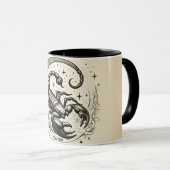 Mug Astrologie Lune Croissante Scorpion Zodiaque Scorp (Devant droit)