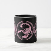 Mug Astrologie Signe Zodiaque Scorpion Rose (Centre)