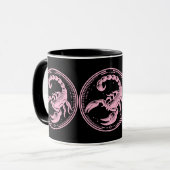 Mug Astrologie Signe Zodiaque Scorpion Rose (Devant gauche)