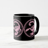 Mug Astrologie Signe Zodiaque Scorpion Rose (Devant droit)