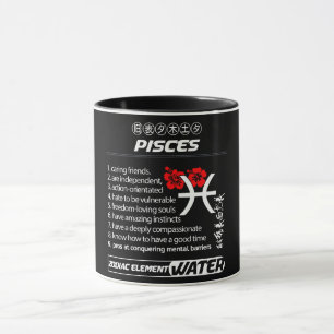 Mug Astrologie/ Symbole Zodiaque/Poissons