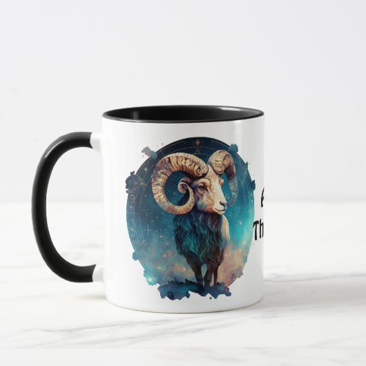 Mug Astrologie Zodiac Ram Aries personnalisée (Gauche)