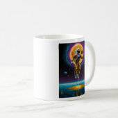 Mug Astronaut cosmique Basketball sur la planète or Te (Devant droit)