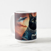 Mug Astronaut de chat galactique (Devant gauche)