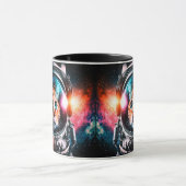Mug Astronaut de chat spatial drôle Kitty Galaxy Unive (Centre)