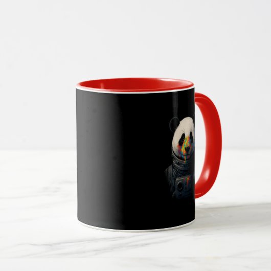 Mug Astronaut Panda with Neon Paint Splash  (Devant droit)