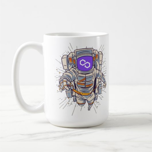 Mug Astronaut polygone - Crypto matic (Gauche)