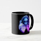 Mug Astronaute Alien rétro (Devant droit)