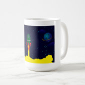 Mug astronaute astronaute de vaisseau spatial de fusée (Devant droit)