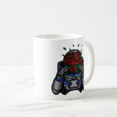 Mug Astronaute au visage de roses (Devant droit)