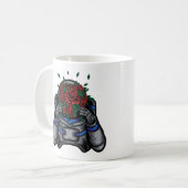 Mug Astronaute au visage de roses (Devant gauche)