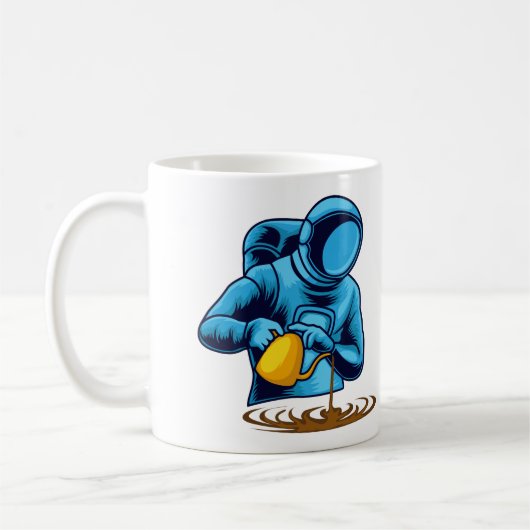 Mug Astronaute avec barista de café (Gauche)