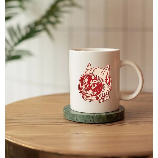 Mug Astronaute chat vintage    