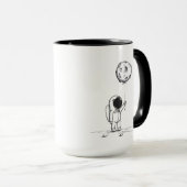 Mug Astronaute dans l'espace avec ballon de lune cosmo (Devant droit)