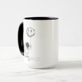 Mug Astronaute dans l'espace avec ballon de lune cosmo (Devant gauche)