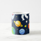 Mug Astronaute dans l'espace Planètes et Fusées Motif (Centre)