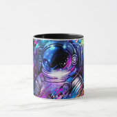 Mug Astronaute de l'espace étoilé éclaboussé de couleu (Centre)