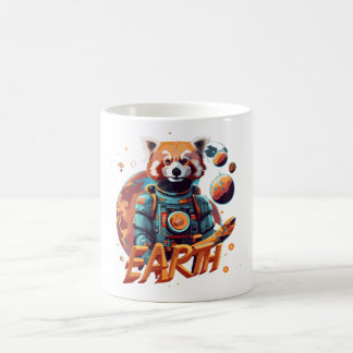 Mug astronaute de panda rouge