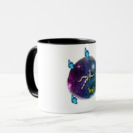 Mug astronaute et papillon (Devant gauche)