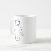 Mug Astronaute Minifig de style de Banksy (Devant gauche)