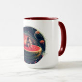 Mug Astronaute Pastèque Espace (Devant droit)