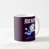 Mug astronaute Rockstar jouant de la guitare dans le c (Devant droit)