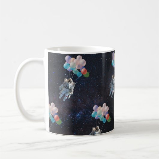 Mug Astronaute Stars & Space Colorful Balloons (Gauche)