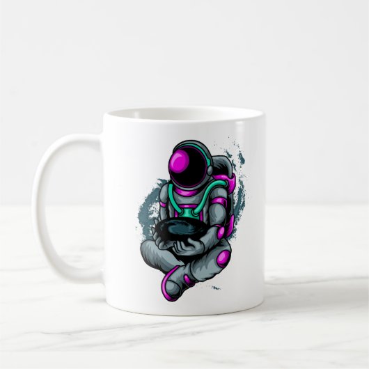 Mug Astronaute tenant le Trou Noir (Gauche)