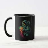 Mug Astronaute tenant une spirale cosmique (Gauche)