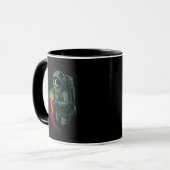 Mug Astronaute tenant une spirale cosmique (Devant gauche)