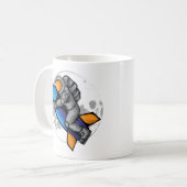 Mug Astronaute vers la Lune (Devant gauche)
