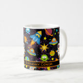 Mug Astroniste spatial pour enfants Noir (Devant droit)