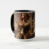 Mug Astronome en or victorien Steampunk (Devant gauche)