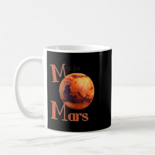 Mug Astronomie Lover M est pour Mars Red Planet Astron (Gauche)