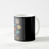 Mug Astronomie Système Solaire Planètes Univers (Devant droit)