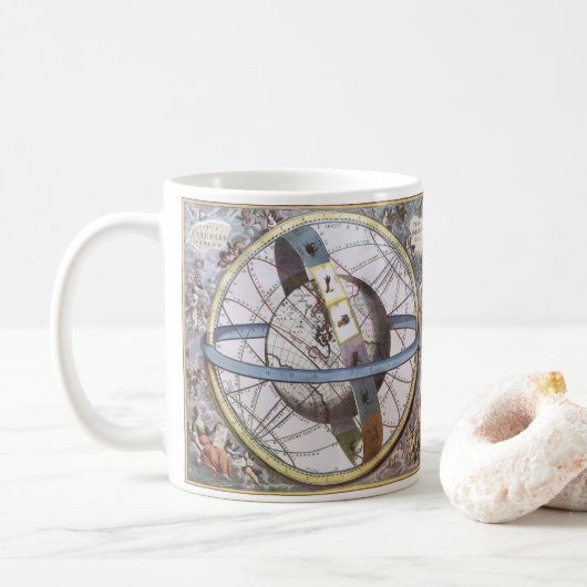 Mug Astronomie Vintage, Céleste par Andreas Cellarius (Avec donut)