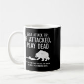 Mug Astuce drôle d'attaque d'ours de camping Randonnée (Gauche)