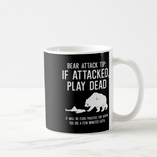 Mug Astuce drôle d'attaque d'ours de camping Randonnée (Droite)