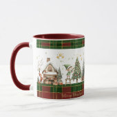 Mug Atelier père Noël Elfes Red Green Christmas Tartan (Gauche)